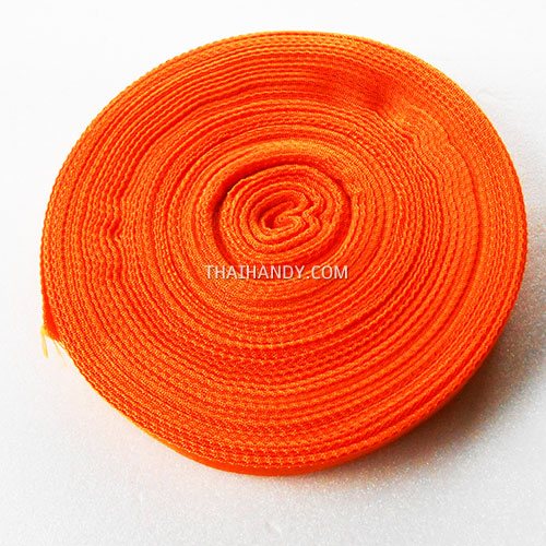 สายผ้า-ผ้ากุ๊น PP  ลายก้างปลา ขนาด 6 หุน (2 cm) บรรจุ 50 เมตร สีส้มอ่อน รูปเต็ม