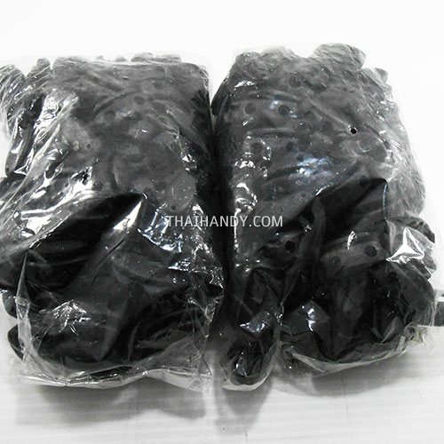 ตัวล็อคเชือก  UFO 2 รู ขนาดใหญ่ บรรจุ 100 อัน สีดำ รูปเต็ม