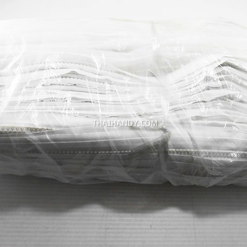 รางผ้าซิปเฉพาะรางซิป ฟันกระดูก ขนาดเบอร์ 5  บรรจุ 100 หลา สีขาว รูปเต็ม