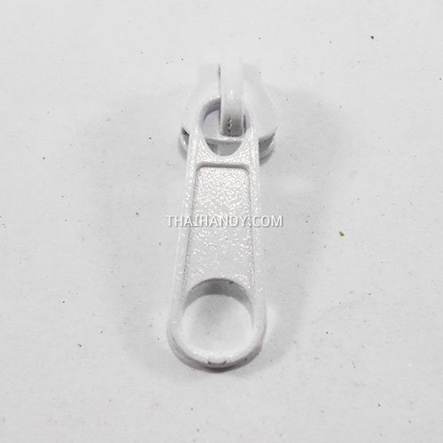 หัวซิปฟันกระดูก ป้าย ขนาดเบอร์ 5  บรรจุ 1 อัน สีขาว รูปเต็ม
