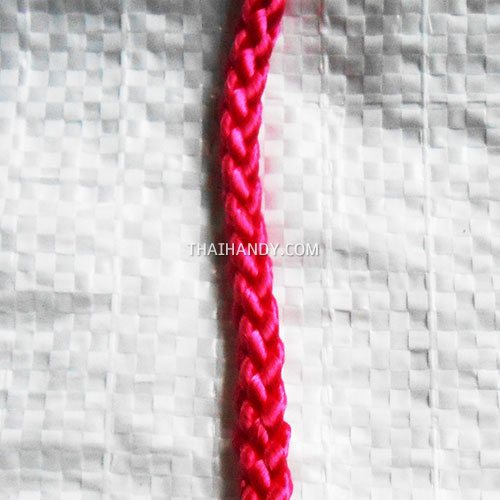 เชือกถักเปีย  PP  ขนาด 5 mm  บรรจุ 1 เมตร สีบานเย็น รูปเต็ม