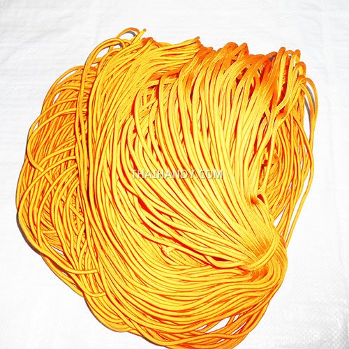 เชือกร่มมีไส้ แพ็ค ขนาด 4 mm  บรรจุ 500 กรัม สีส้มเหลือง รูปเต็ม