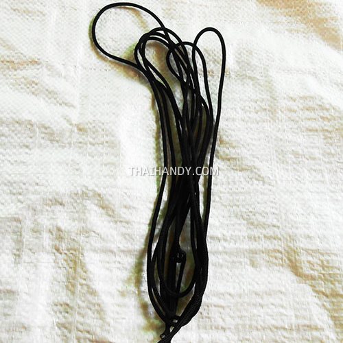เชือกร่มพื้น แพ็ค ขนาด 3.5 mm  บรรจุ 20 เมตร สีดำ รูปเต็ม