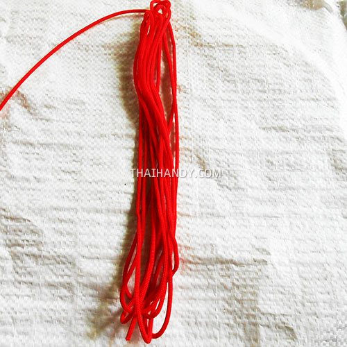 เชือกร่มพื้น แพ็ค ขนาด 3.5 mm  บรรจุ 20 เมตร สีแดง รูปเต็ม
