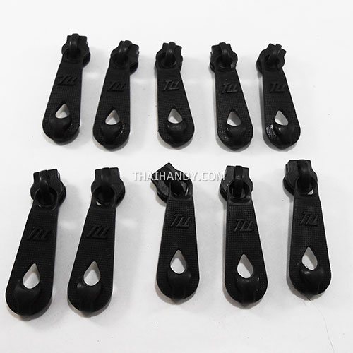 หัวซิปฟันไนลอน พลาสติก sport  ขนาดเบอร์ 5  บรรจุ 10 อัน สีดำ รูปเต็ม