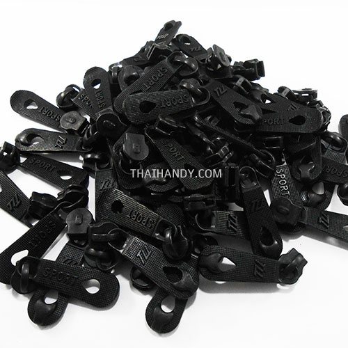 หัวซิปฟันไนลอน พลาสติก sport  ขนาดเบอร์ 5  บรรจุ 100 อัน สีดำ รูปเต็ม