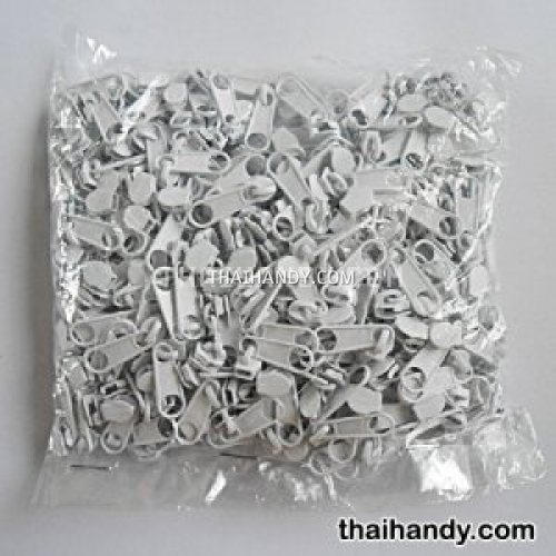 หัวซิปฟันไนลอน ป้าย ขนาดเบอร์ 3  บรรจุ 500 อัน สีขาว รูปเต็ม