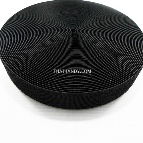 เมจิกเทปตีนตุ๊กแก ด้านขนหน้าเดียว(ตัวผู้) ขนาด 38 mm  บรรจุ 20 หลา สีดำ รูปเต็ม