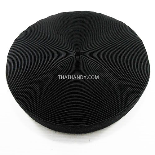 เมจิกเทปตีนตุ๊กแก ด้านขนหน้าเดียว(ตัวเมีย) ขนาด 38 mm  บรรจุ 20 หลา สีดำ รูปเต็ม