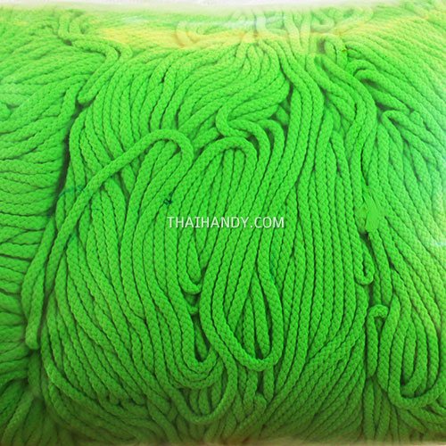 เชือกถักเปีย  PP  ขนาด 4 mm  บรรจุ 1 กิโลกรัม สีเขียวตอง รูปเต็ม