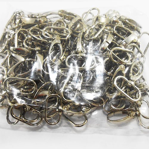 คอหมาโลหะ แฟชั่น ขนาด 2.5x4.5 cm  บรรจุ 100 อัน สีนิเกิ้ล รูปเต็ม