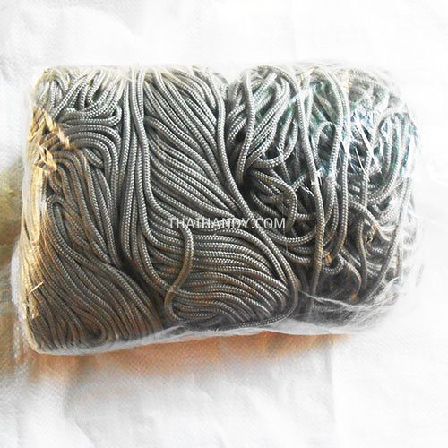 เชือกร่มมีไส้ แพ็ค ขนาด 4 mm  บรรจุ 1000 กรัม สีเทาเข้ม รูปเต็ม