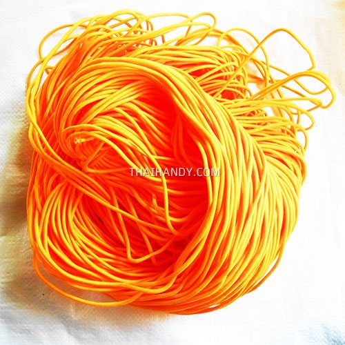 เชือกร่มมีไส้ แพ็ค ขนาด 3 mm  บรรจุ 500 กรัม สีส้มเหลือง รูปเต็ม