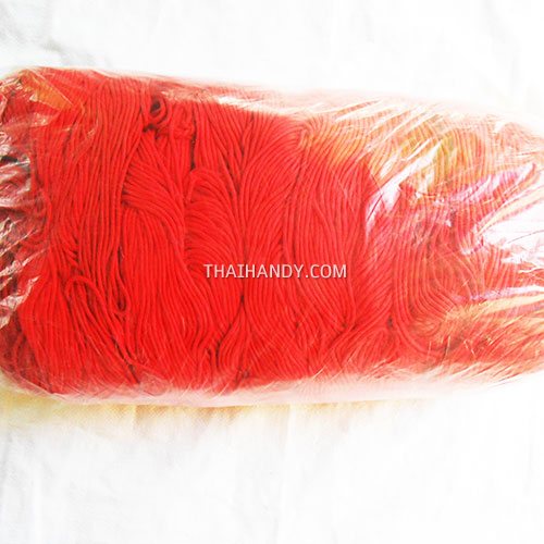 เชือกร่มมีไส้ แพ็ค ขนาด 3 mm  บรรจุ 1000 กรัม สีแดง รูปเต็ม