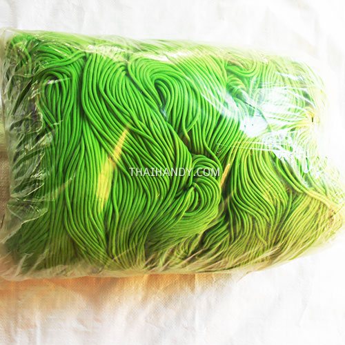 เชือกร่มมีไส้ แพ็ค ขนาด 3 mm  บรรจุ 1000 กรัม สีเขียวตอง รูปเต็ม