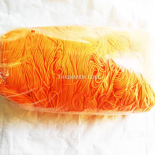 เชือกร่มมีไส้ แพ็ค ขนาด 3 mm  บรรจุ 1000 กรัม สีส้มเหลือง รูปเต็ม