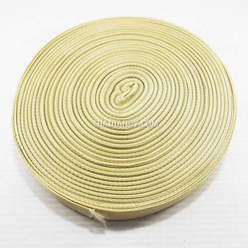 สายผ้า-ผ้ากุ๊น PP  ลายเวอร์จิ้น ขนาด 1 นิ้ว บรรจุ 50 เมตร สีครีมน้ำตาล รูปเต็ม