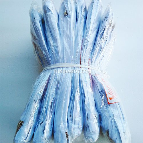 รางผ้าซิปสำเร็จรูป ฟันไนลอน ขนาดเบอร์ 5 ยาว 10 นิ้ว บรรจุ 30 โหล สีขาว รูปเต็ม