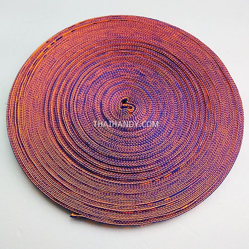 สายผ้า-ผ้ากุ๊น Cotton (ฝ้าย) การ์ตูน 2 หน้า ขนาด 3 หุน (1 cm) บรรจุ 50 เมตร สีน้ำเงิน รูปเต็ม