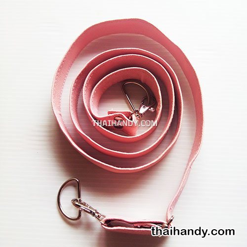 สายกระเป๋าหนังสะพาย สำเร็จ ขนาด 150 cm  บรรจุ 1 อัน สีชมพูอ่อน รูปเต็ม