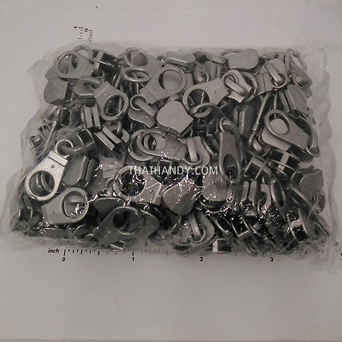 หัวซิปฟันกระดูก กีต้าร์ ขนาดเบอร์ 5  บรรจุ 100 อัน สีบรอนด์เงิน รูปเต็ม