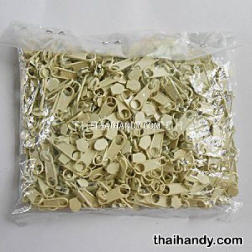 หัวซิปฟันไนลอน ป้าย ขนาดเบอร์ 3  บรรจุ 500 อัน สีครีม รูปเต็ม