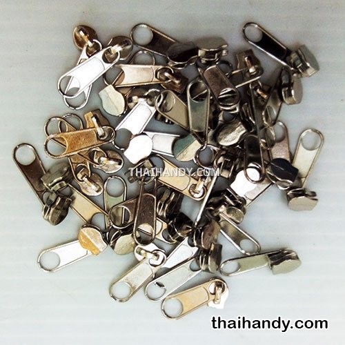 หัวซิปฟันไนลอน ป้าย ขนาดเบอร์ 3  บรรจุ 500 อัน สีนิเกิ้ล รูปเต็ม