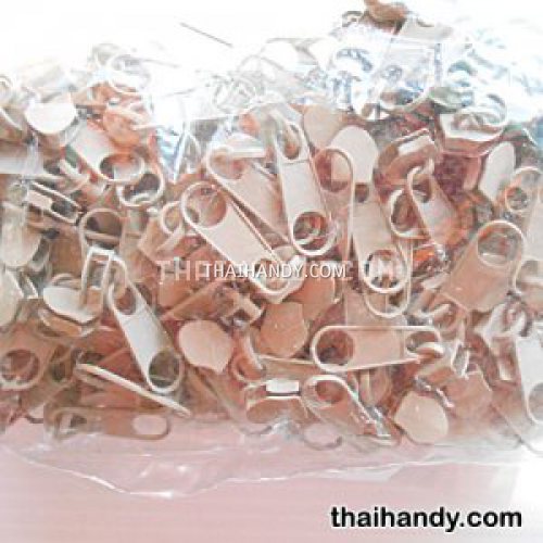 หัวซิปฟันไนลอน ป้าย ขนาดเบอร์ 5  บรรจุ 500 อัน สีกากี รูปเต็ม