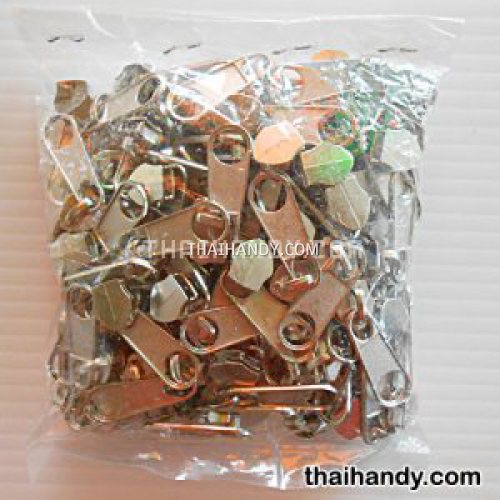 หัวซิปฟันไนลอน ป้าย ขนาดเบอร์ 5  บรรจุ 500 อัน สีนิเกิ้ล รูปเต็ม