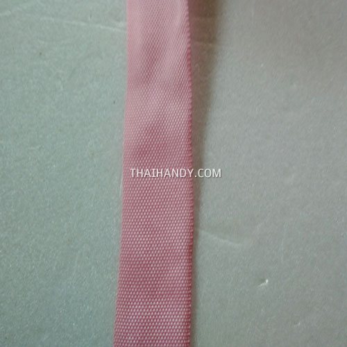 สายผ้า-ผ้ากุ๊น PP  ลายเวอร์จิ้น ขนาด 7 หุน บรรจุ 1 เมตร สีชมพูอ่อน รูปเต็ม