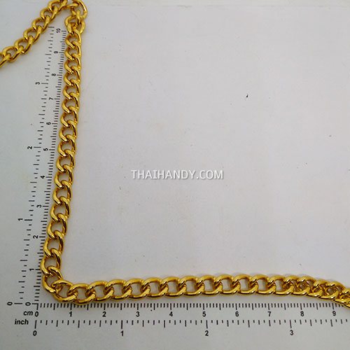 โซ่อลูมิเนียม  ACU03-165  ขนาด 8 mm  บรรจุ 1 เมตร สีทอง รูปเต็ม