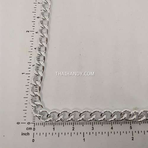 โซ่อลูมิเนียม  ACU03-165  ขนาด 8 mm  บรรจุ 1 เมตร สีเงิน รูปเต็ม