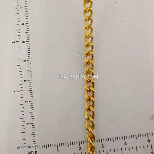 โซ่อลูมิเนียม  ACU04L-125  ขนาด 5 mm  บรรจุ 1 เมตร สีทอง รูปเต็ม