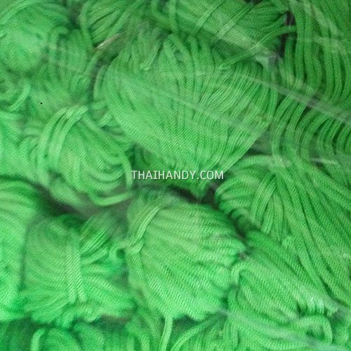 เชือกร่มพื้น แพ็ค ขนาด 3.5 mm  บรรจุ 1 กิโลกรัม สีเขียวตอง รูปเต็ม