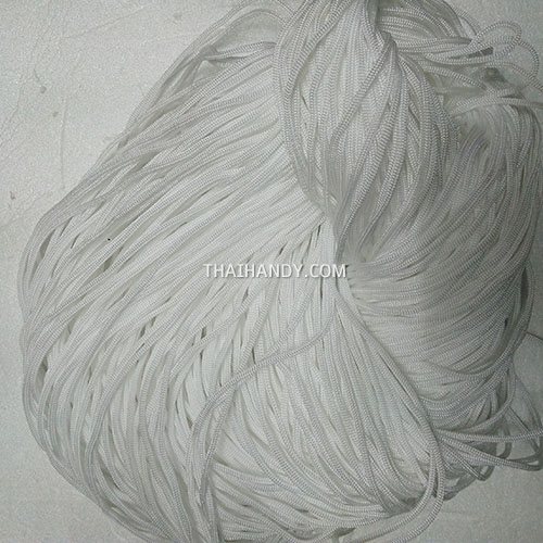 เชือกร่มพื้น แพ็ค ขนาด 3.5 mm  บรรจุ 500 กรัม สีขาว รูปเต็ม