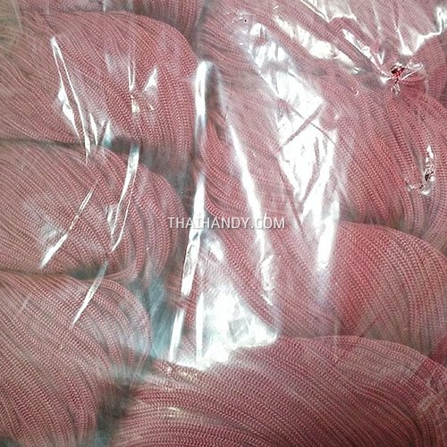 เชือกร่มพื้น แพ็ค ขนาด 3.5 mm  บรรจุ 1 กิโลกรัม สีแดงเลือดหมู รูปเต็ม