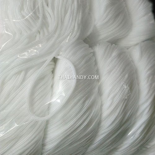 เชือกร่มพื้น แพ็ค ขนาด 3.5 mm  บรรจุ 1 กิโลกรัม สีขาว รูปเต็ม