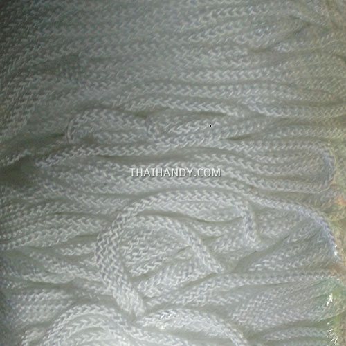 เชือกถักเปีย  PP  ขนาด 10 mm  บรรจุ 1 กิโลกรัม สีขาวฟอก รูปเต็ม