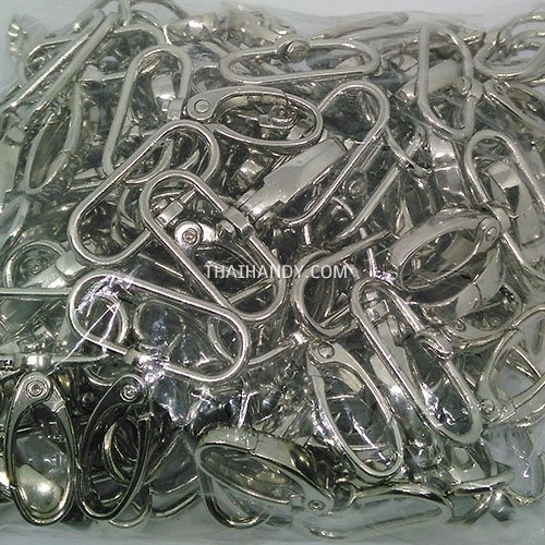 คอหมาโลหะ แฟชั่น ขนาด 3x4.5 cm  บรรจุ 100 อัน สีนิเกิ้ล รูปเต็ม