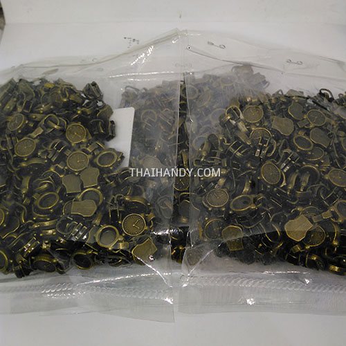 หัวซิปฟันเหล็ก นาฬิกา ขนาดเบอร์ 3  บรรจุ 300 อัน สีทองรมดำ รูปเต็ม