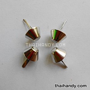 ขารองกระเป๋า ถ้วย ขนาด 15 mm  บรรจุ 4 อัน สีเงิน รูปเต็ม