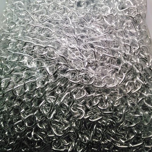 โซ่อลูมิเนียม  ACU29-225  ขนาด 10 mm  บรรจุ 100 เมตร สีเงิน รูปเต็ม