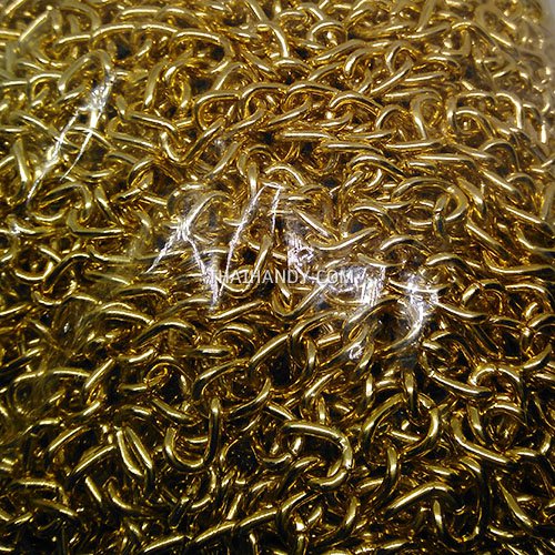 โซ่อลูมิเนียม  ACU29-225  ขนาด 10 mm  บรรจุ 100 เมตร สีทอง รูปเต็ม