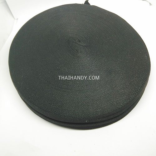 สายผ้า-ผ้ากุ๊น Cotton (ฝ้าย) โพลีนุ่ม ขนาด 1 นิ้ว บรรจุ 50 เมตร สีดำ รูปเต็ม