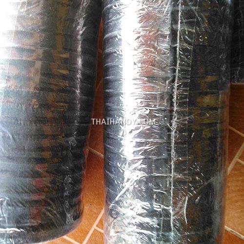 สายผ้า-ผ้ากุ๊น Cotton (ฝ้าย) ลายก้างปลา ขนาด 6 หุน (2 cm) บรรจุ 2000 หลา(40 ม้วน) สีดำ รูปเต็ม