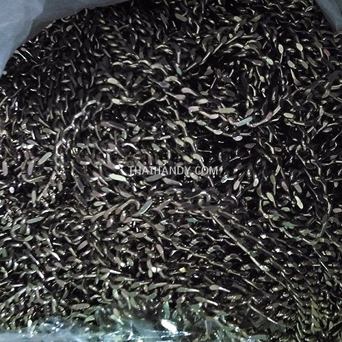 โซ่อลูมิเนียม ตัดเหลียม ขนาด 8 mm  บรรจุ 50 เมตร สีทองรมดำ รูปเต็ม