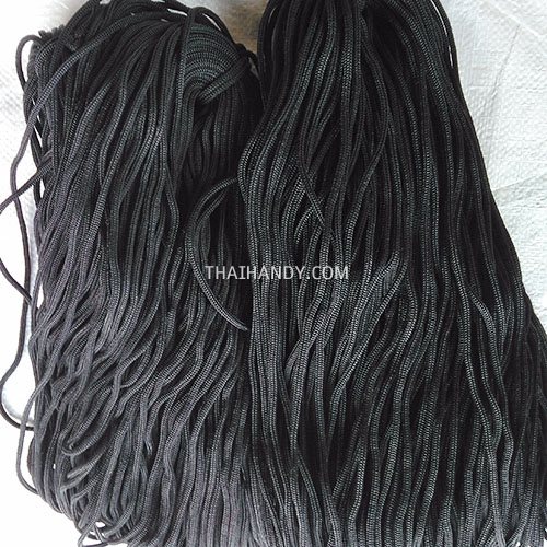 เชือกร่มพื้น แพ็ค ขนาด 4 mm  บรรจุ 1 กิโลกรัม สีดำ รูปเต็ม