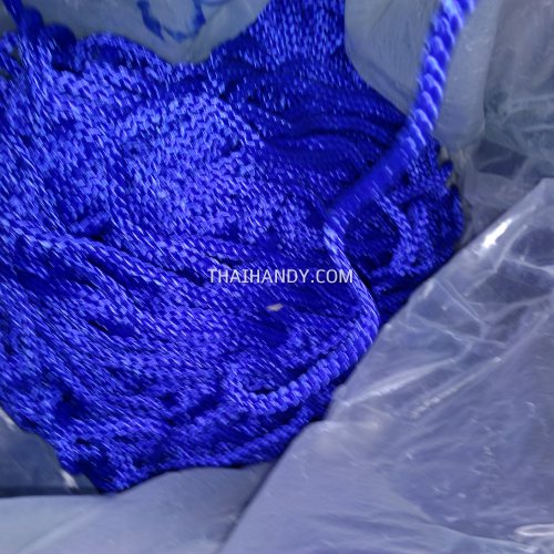 เชือกถักเปีย  PP  ขนาด 5 mm  บรรจุ 500 กรัม สีน้ำเงิน รูปเต็ม