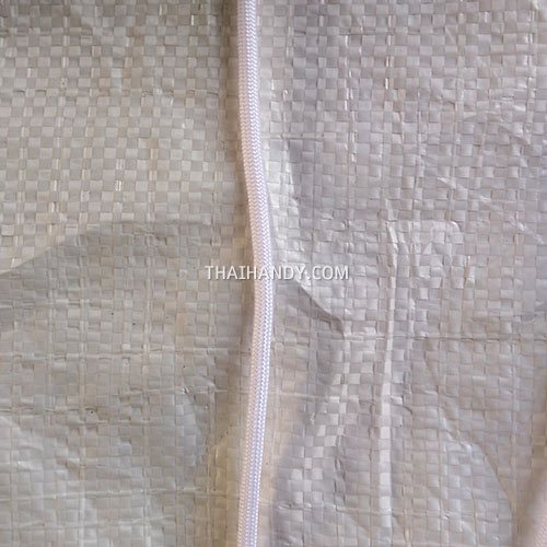 เชือกร่มมีไส้ แพ็ค ขนาด 3 mm  บรรจุ 1 เมตร สีขาว รูปเต็ม