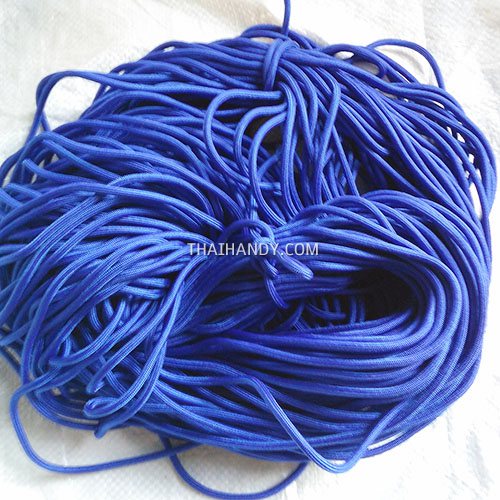 เชือกร่มมีไส้ แพ็ค ขนาด 3 mm  บรรจุ 500 กรัม สีน้ำเงิน รูปเต็ม